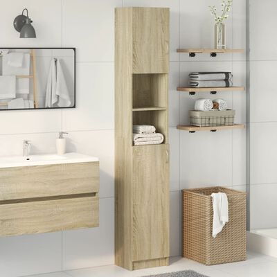 vidaXL Armoire de salle de bain Chêne sonoma 32x25,5x190 cm Aggloméré