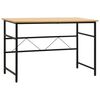 vidaXL Bureau d'ordinateur Noir/ch&ecirc;ne clair 105x55x72 cm MDF et m&eacute;tal