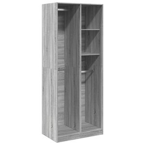 vidaXL Garde-robe sonoma gris 80x50x200 cm bois d'ing&eacute;nierie