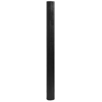 vidaXL Tapis rectangulaire noir 80x300 cm bambou