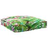 vidaXL Set de coussins de palette Floral 2 pcs Motif Feuille Verte