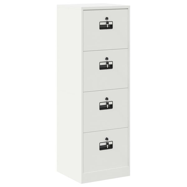 vidaXL Armoire de rangement 2 pcs Blanc 80 x 40 x 180 cm Acier