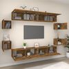 vidaXL Ensemble de meubles TV 8 pcs Ch&ecirc;ne fum&eacute; Bois d'ing&eacute;nierie
