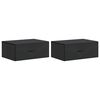 vidaXL Cabinet de chevet mural 2 pcs Noir 49 x 34,5 x 20 cm