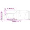 vidaXL Coussin de t&ecirc;te de lit Viana marron 180 cm similicuir