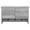 vidaXL Porte-manteau mural avec &eacute;tag&egrave;re Gris Sonoma 50 x 20 x 30 cm