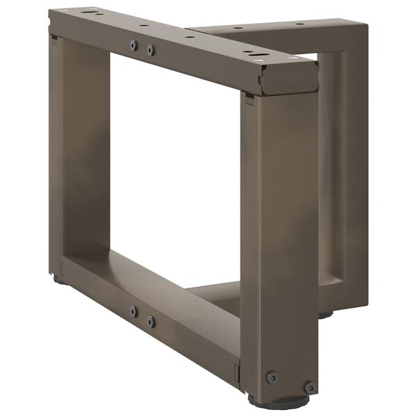 vidaXL Pieds de table basse en T, 2 pi&egrave;ces, noir, 40 x 25 x (30-31) cm, acier