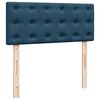 vidaXL Lit ottoman avec matelas et LED bleu fonc&eacute; 90x200cm velours