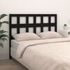 vidaXL T&ecirc;te de lit Noir 125,5x4x100 cm Bois massif de pin