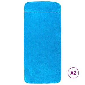 vidaXL Serviettes de plage 2 pcs turquoise 75x200 cm tissu 400 GSM