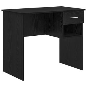 vidaXL Bureau Ch&ecirc;ne noir 90 x 49 x 75 cm Bois d'ing&eacute;nierie