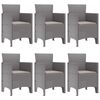 vidaXL Ensemble de salle &agrave; manger pour jardin 7 pcs Gris clair