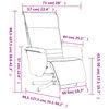 vidaXL Fauteuil inclinable avec repose-pieds gris similicuir