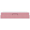 vidaXL Lit avec rangement et matelas Rose 90 x 200 cm Velours