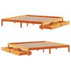 vidaXL Cadre de lit avec tiroirs sans matelas cire marron 180x200 cm