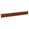 vidaXL Bordure de Pelouse 20 pc 102 x 10 x 4 cm Acier Rouill&eacute;