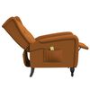vidaXL Fauteuil de massage inclinable marron velours