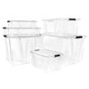 vidaXL Bo&icirc;tes de rangement avec couvercles 2 pcs Transparent 14 L