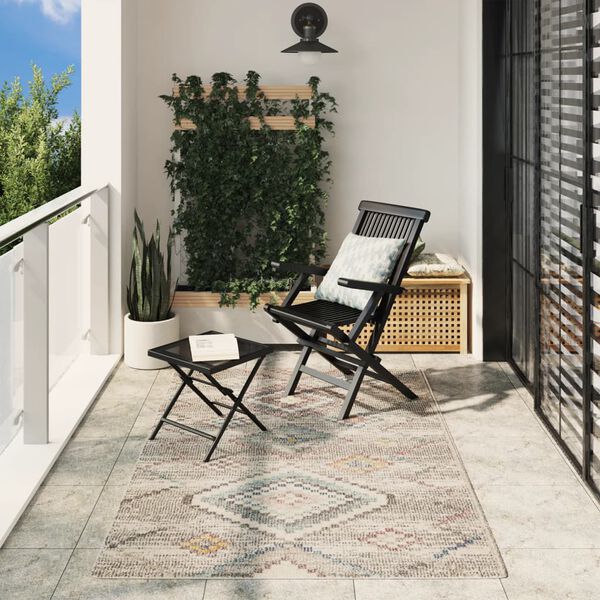 vidaXL Tapis ARBIZU int&eacute;rieur ext&eacute;rieur design vintage 140x200 cm