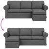 vidaXL Canap&eacute; Gris fonc&eacute;