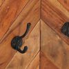 vidaXL Porte-manteau mural 90x1x35 cm bois massif d'acacia et fer