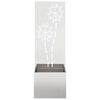 vidaXL &Eacute;cran de confidentialit&eacute; de jardin Floral Argent 50 x 140 cm