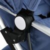 vidaXL Poussette pour b&eacute;b&eacute; 3-en-1 Bleu marine Aluminium