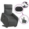 vidaXL Fauteuil inclinable de massage &eacute;lectrique Gris fonc&eacute; Tissu