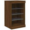vidaXL Buffet avec lumi&egrave;res LED ch&ecirc;ne marron 41x37x67 cm