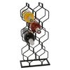 Home&Styling Casier &agrave; vin pour 8 bouteilles m&eacute;tal noir
