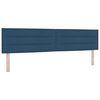 vidaXL Lit &agrave; ressorts avec matelas Bleu 200 x 200 cm tissu