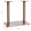 vidaXL Pied de table de bistro Laiton 70x40x72 cm Acier inoxydable