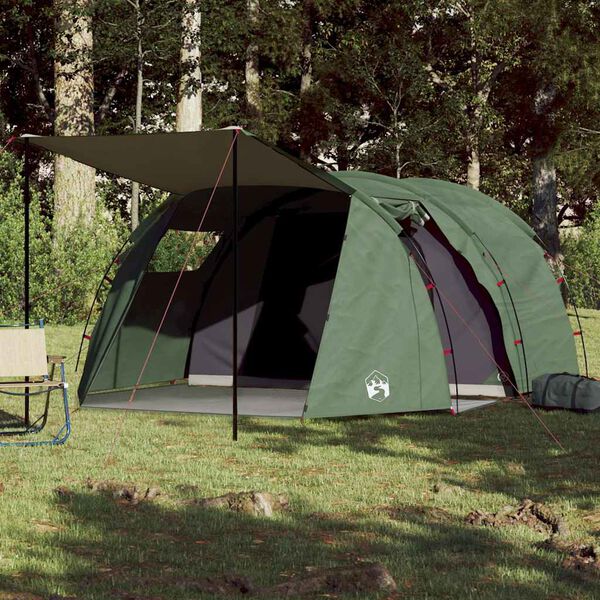 vidaXL Tente de camping tunnel 4 personnes vert imperméable