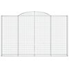 vidaXL Paniers &agrave; gabions arqu&eacute;s 11 pcs 300x30x180/200 cm fer galvanis&eacute;
