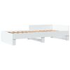 vidaXL Cadre de lit sans matelas blanc 90x190 cm bois d'ing&eacute;nierie