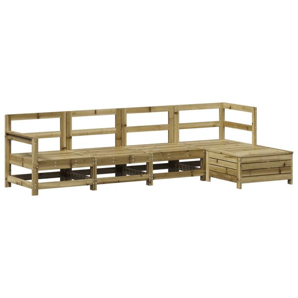 vidaXL Salon de jardin 5 pcs bois de pin impr&eacute;gn&eacute;