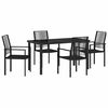 vidaXL Ensemble de salle &agrave; manger pour jardin 5 pc Noir