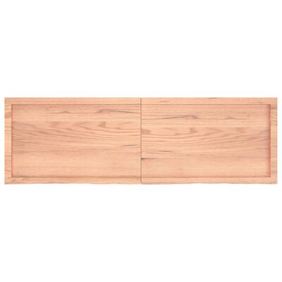 vidaXL Dessus de table marron clair bois chêne massif traité