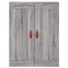 vidaXL Buffet haut Sonoma gris 69,5x34x180 cm Bois d'ing&eacute;nierie