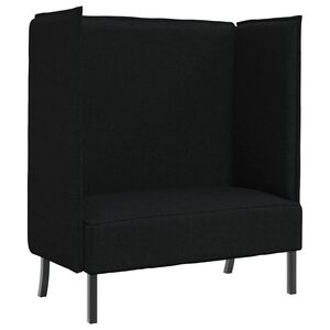 vidaXL Canap&eacute; &agrave; Haut Dossier 101cm Noir tissu