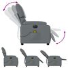 vidaXL Fauteuil de massage inclinable &eacute;lectrique gris similicuir