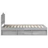 vidaXL Cadre de lit Gris Sonoma 90 x 200 cm Pin massif
