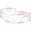 vidaXL Lit &agrave; ressorts avec matelas Taupe 140 x 190 cm tissu