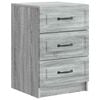 vidaXL Cabinet de chevet avec tiroir Sonoma gris 43 x 41 x 63,5 cm