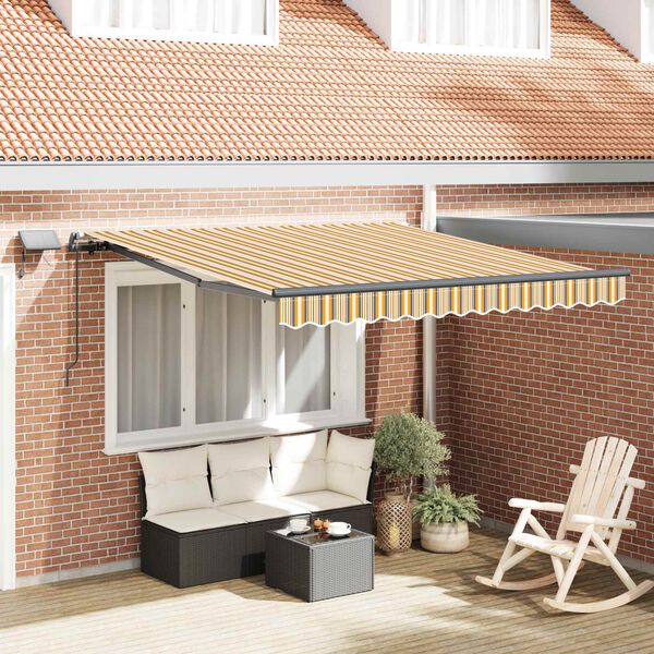 vidaXL Auvent R&eacute;tractable Multicolore 350 x 250 cm tissu
