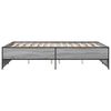 vidaXL Cadre de lit sans matelas sonoma gris 140x190 cm