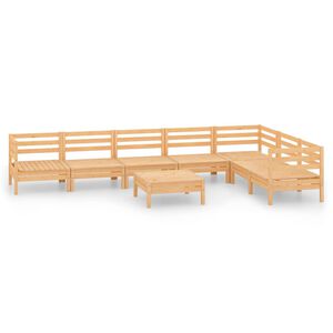 vidaXL Salon de jardin 8 pcs Bois de pin massif