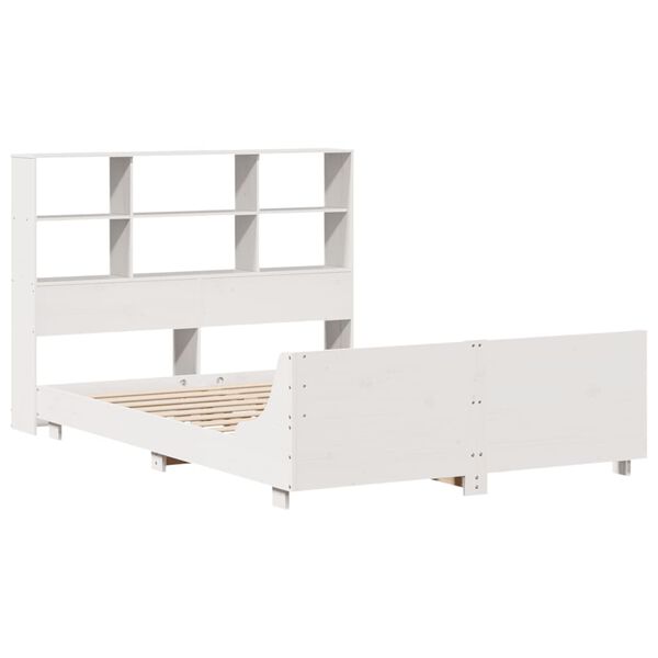 vidaXL Cadre de lit sans matelas blanc 140x200 cm bois de pin massif