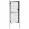 vidaXL Portail de jardin grillag&eacute; en acier galvanis&eacute; gris 100 x 200 cm