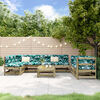 vidaXL Salon de jardin 8 pcs bois de pin impr&eacute;gn&eacute;